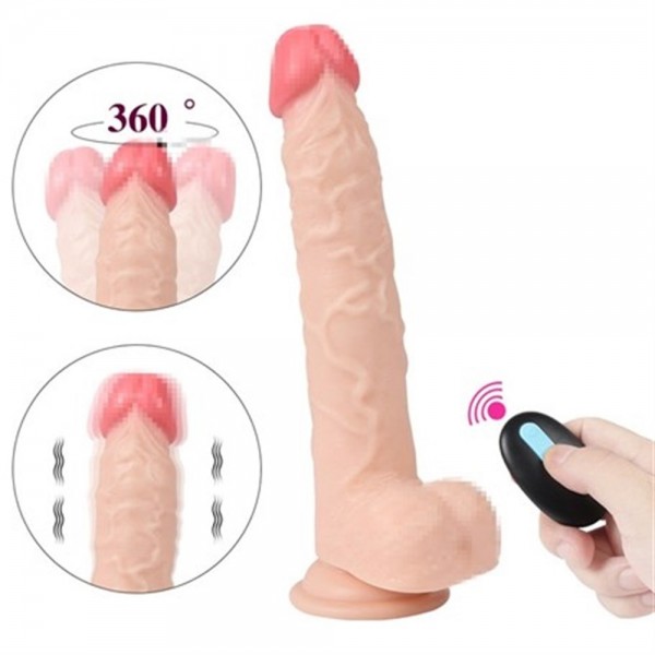 23 cm Belden Bağlamalı Titreşimli Realistik Dildo Penis