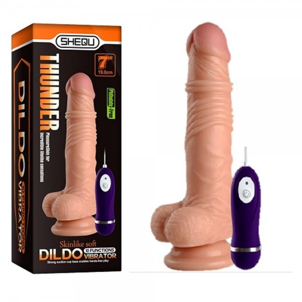 19 cm Belden Bağlamalı Titreşimli Realistik Dildo Penis Set