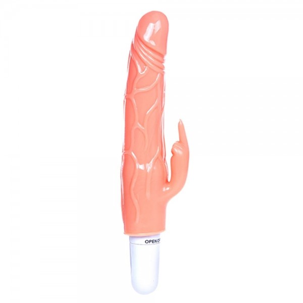 20 cm Klitoris Uyarıcılı Titreşimli Vibratör Dildo Penis