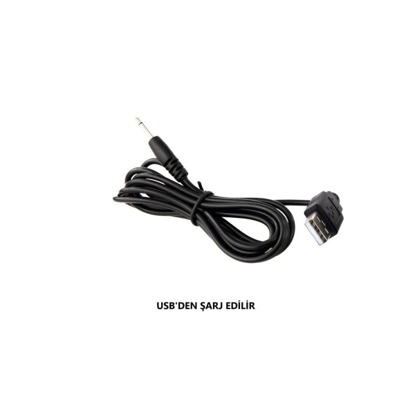 Belden Bağlamalı USB Şarjlı 25 cm Oynar Başlı İleri Geri Hareketli Titreşimli Dildo - Wilks3