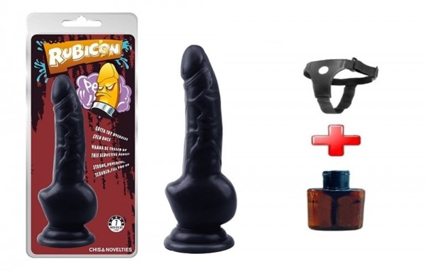 18 cm Belden Bağlamalı Gerçekçi Zenci Dildo Penis 2