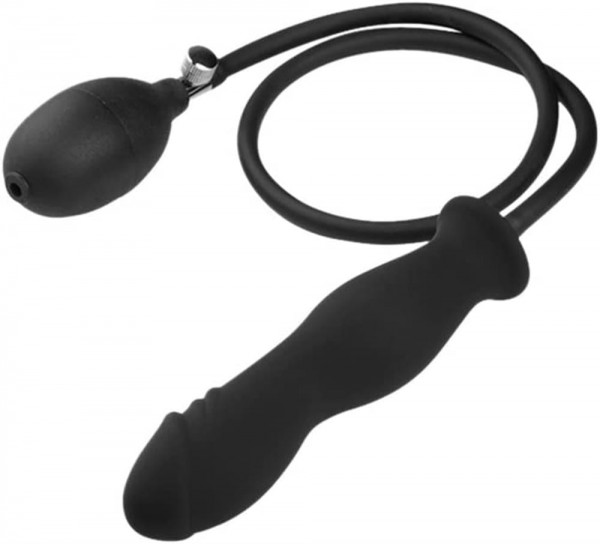 Şişebilen Pompalı Boğumlu Anal Plug Siyah 4
