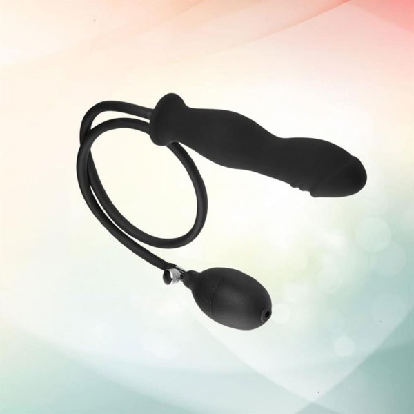 Şişebilen Pompalı Boğumlu Anal Plug Siyah 1