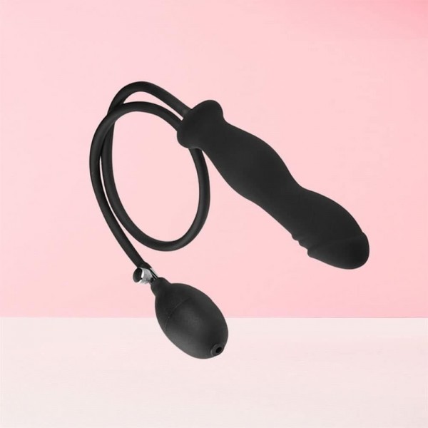 Şişebilen Pompalı Boğumlu Anal Plug Siyah 3