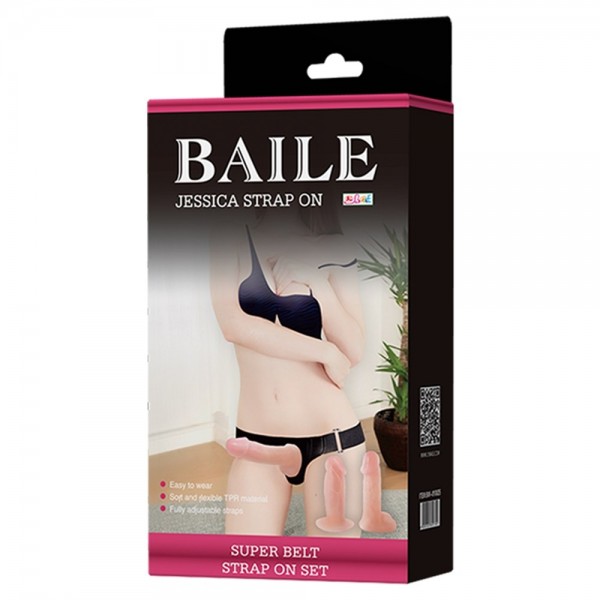 Belden Bağlamalı İçi Dolu Çift Strapon Penis