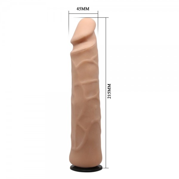 21 cm Belden Bağlamalı Kıkırdaklı Bükülebilir İçi Dolu Strapon Penis