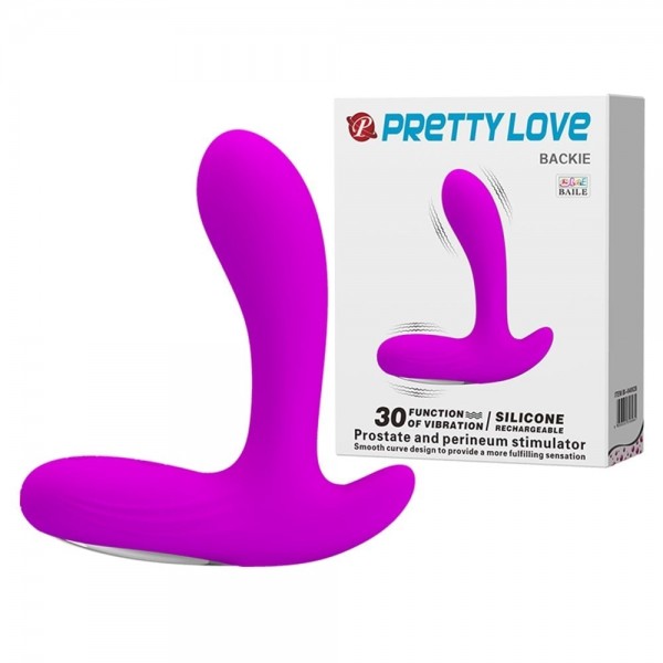 USB Şarjlı 30 Modlu Titreşimli Prostat Vibratör ve Anal Plug Mor  1