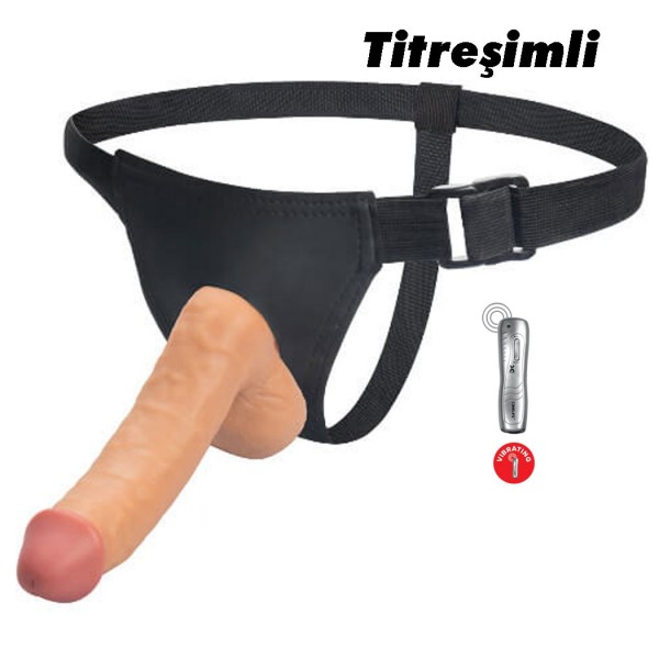 23 cm Samuels Titreşimli Belden Bağlamalı Protez Penis