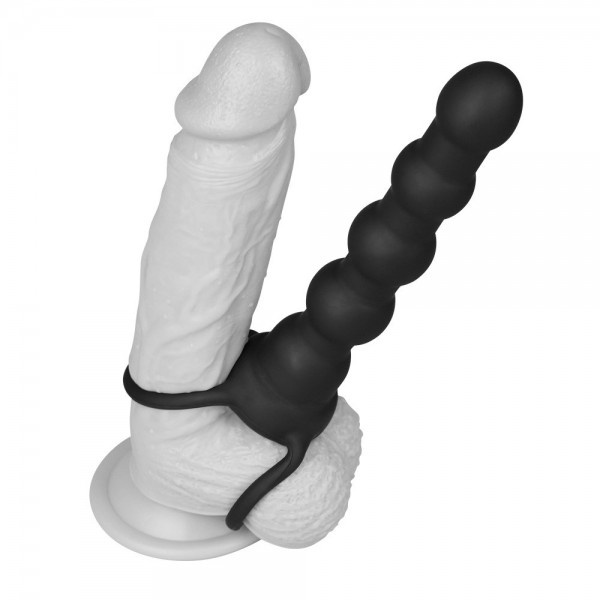 Çift Kavrama Halkalı Titreşimli 14 cm Anal Plug Vibratör