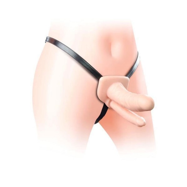 17 cm Unisex Hallow Çatallı Protez Penis