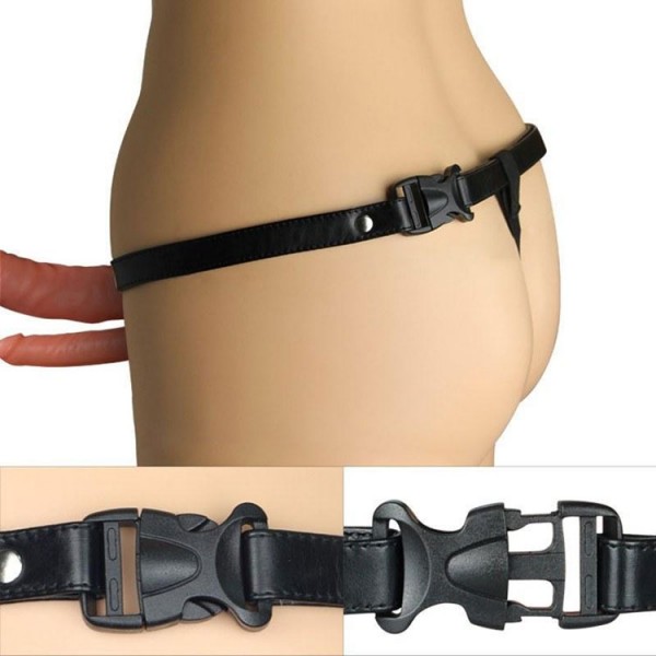 17 cm Unisex Hallow Çatallı Protez Penis