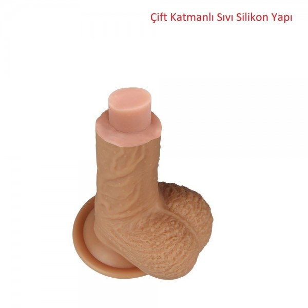 22 cm Yeni Nesil Gerçek Realistik Ultra Yumuşak Ten Renginde Dildo Penis