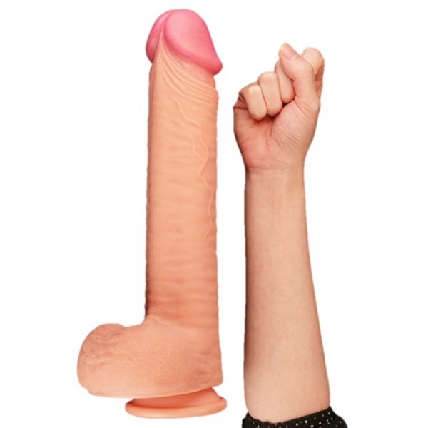 30,5 cm Yeni Nesil Çift Katmanlı Realistik Dev Dildo Penis