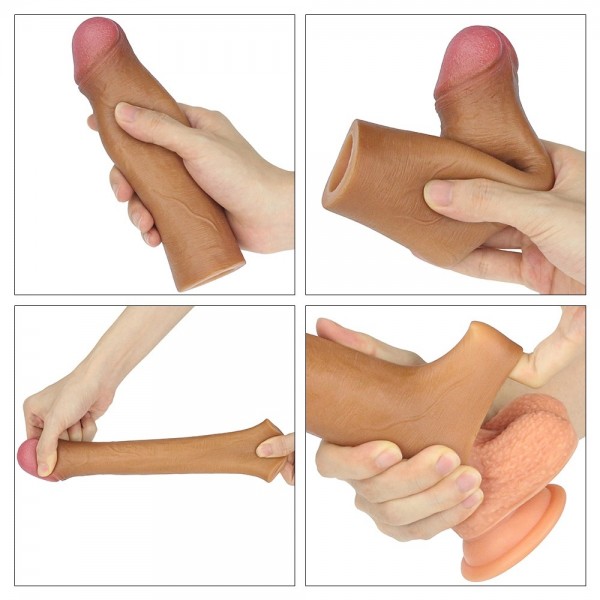 5 cm Dolgulu Lovetoy Nature Extender Premium Penis Kılıfı Melez