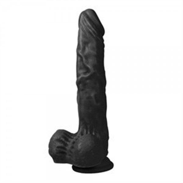 21 cm Belden Bağlamalı Gerçekçi Silikon Vantuzlu Zenci Penis Set